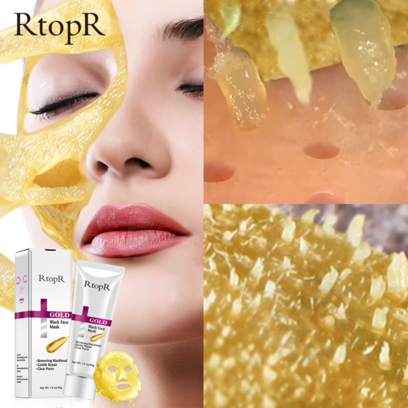 RtopR New Gold Remove Blackhead  Face Pore Peeling Acne Treatment Nose Deep Cleansing Face Whitening Hydrating Golden mud nhập khẩu