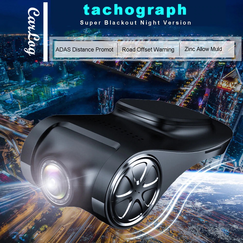 Camera hành trình ô tô U6 - camera hành trình có ADAS GPS cảnh báo va chạm - cắm cổng USB màn android