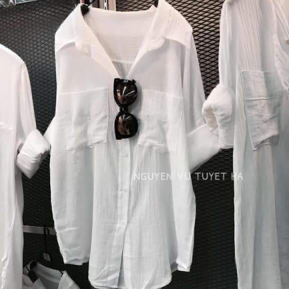 [HCM]Áo sơ mi nữ đũi mịn đẹp đủ size S M L