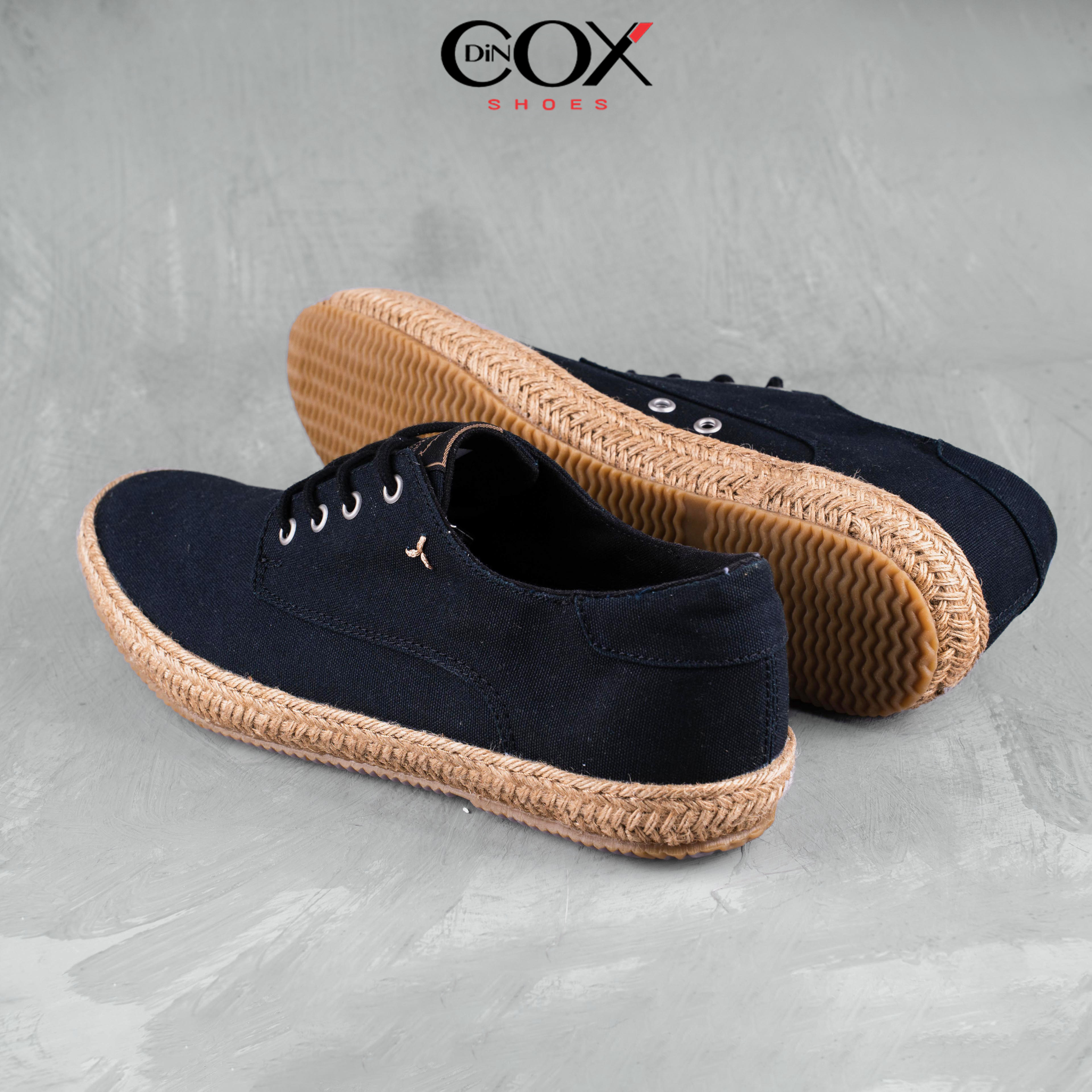 Giày Sneaker Nam DINCOX E11 CANVAS BLACK Sang Trọng Lịch Thiệp