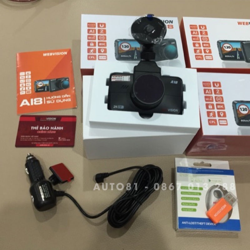 CAMERA HÀNH TRÌNH WEBVISION A18, CẢNH BÁO TỐC ĐỘ BẰNG GIỌNG NÓI (tặng thẻ nhớ 32G)