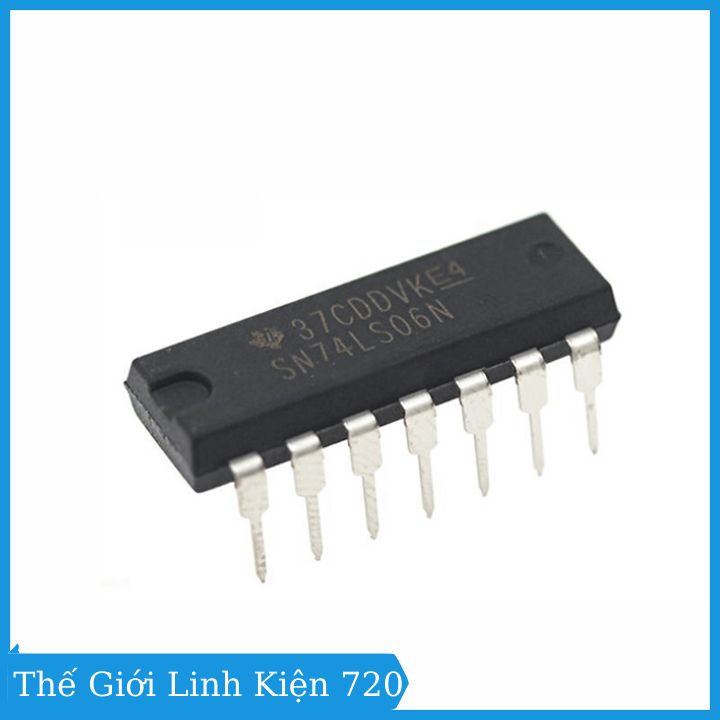 Chíp 74LS06 Hex Inverter Buffer/Driver DIP14