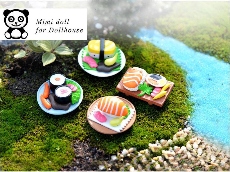 Charm Slime Mô hình đĩa sushi cá HPMCharm Đường kính 4.8 cm