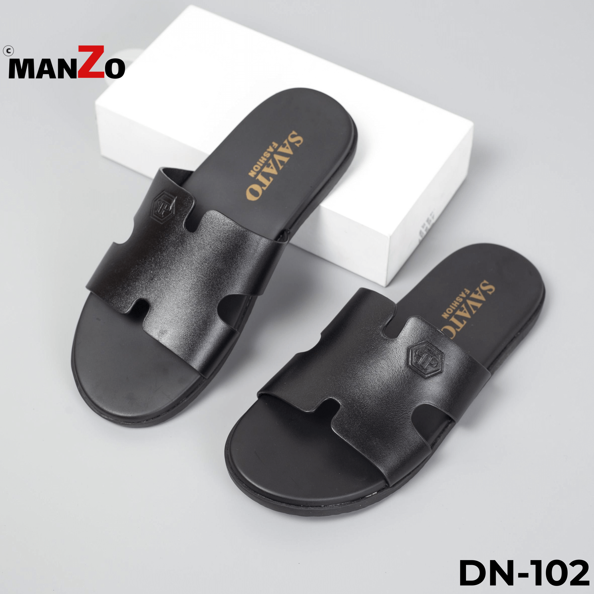 Dép nam da bò cao cấp - Manzo 102