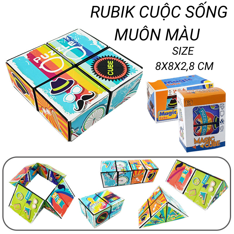 Rubik Magic Cube 3D trò chơi giải stress, phát triển trí tuệ