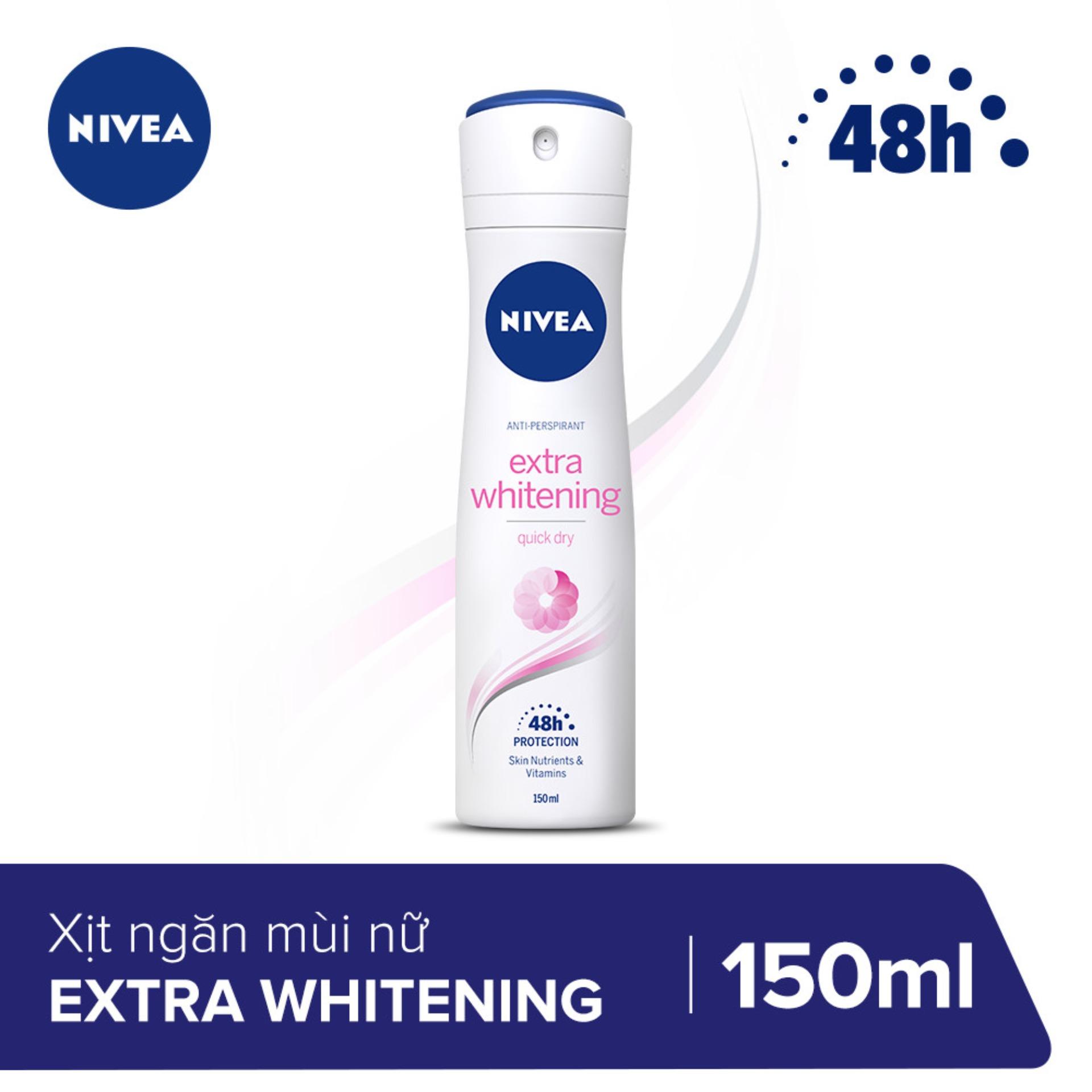 Xịt khử mùi nữ Nivea Extra Whitening Spray 150ml