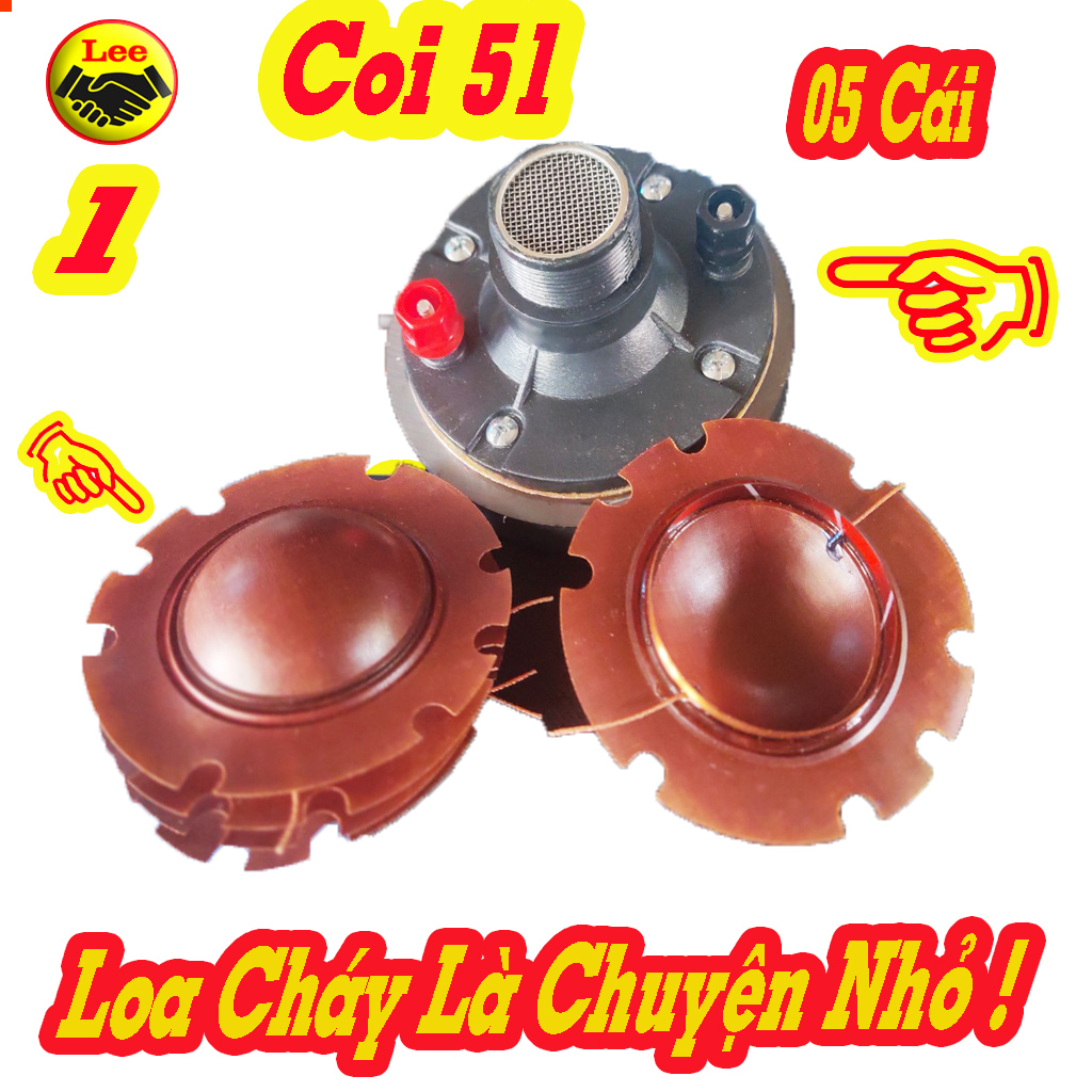 Combo 05 chiếc coil 51 - coil loa phóng thanh 25w - coil 51.3 - 05 coi 51