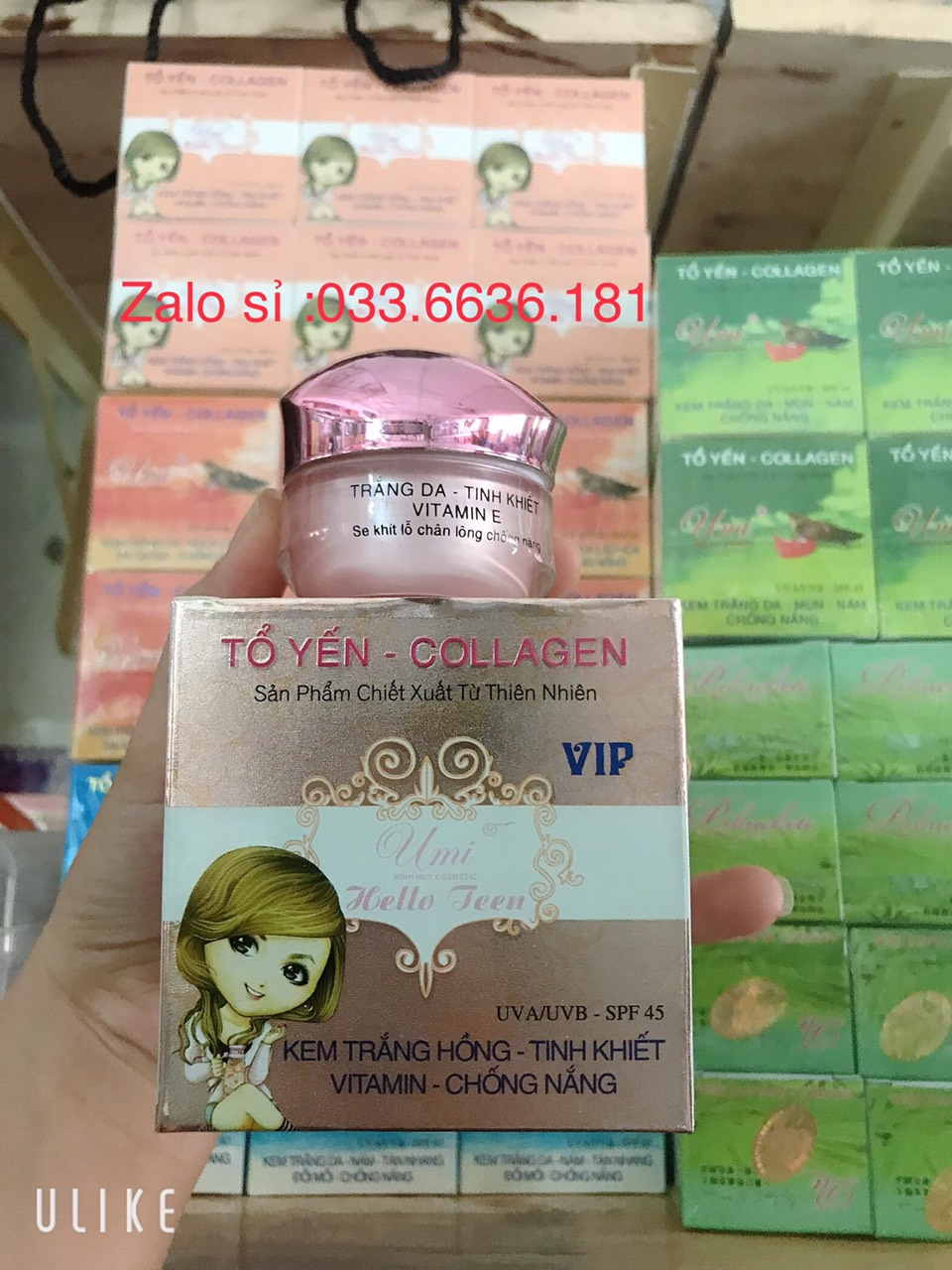 ( hủ lớn 20g ) kem umi yến đỏ collagen trắng hồng tinh khiết vitamin chống nắng chính hãng