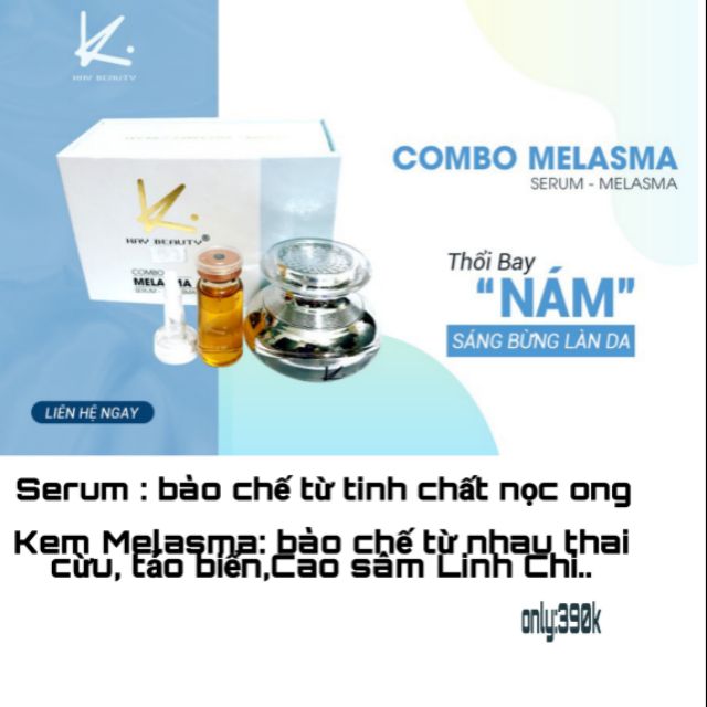 Kem mờ nám tàn nhang trắng da Melasma Kay Beauty