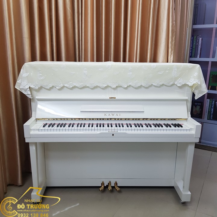 Khăn Phủ Đàn Piano ren trắng
