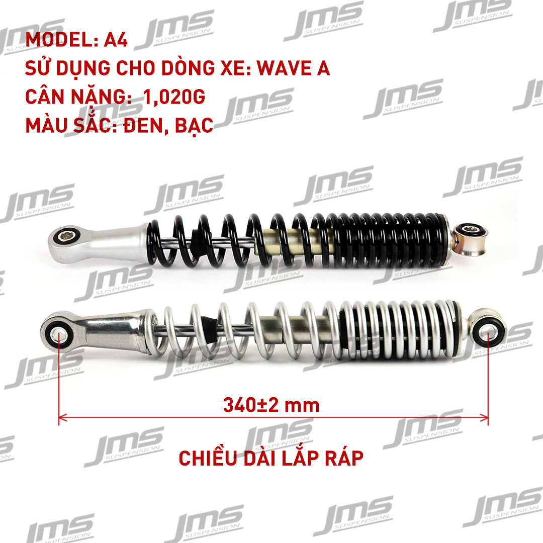 Giảm xóc sau xe wave alpha, wave rs, wave rsx hàng chính hãng jms