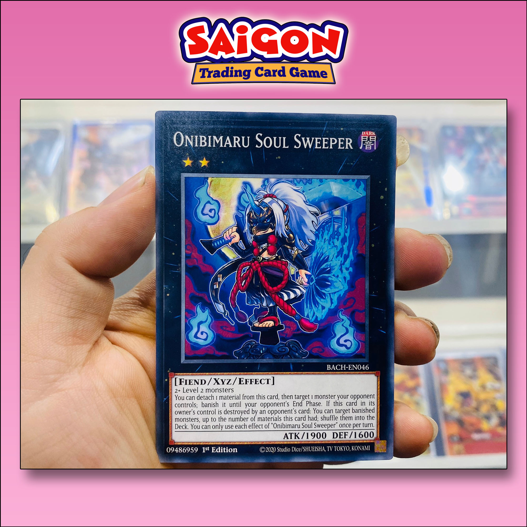 Thẻ bài yugioh mã bach-en046 - onibimaru soul sweeper - common - 1st edition