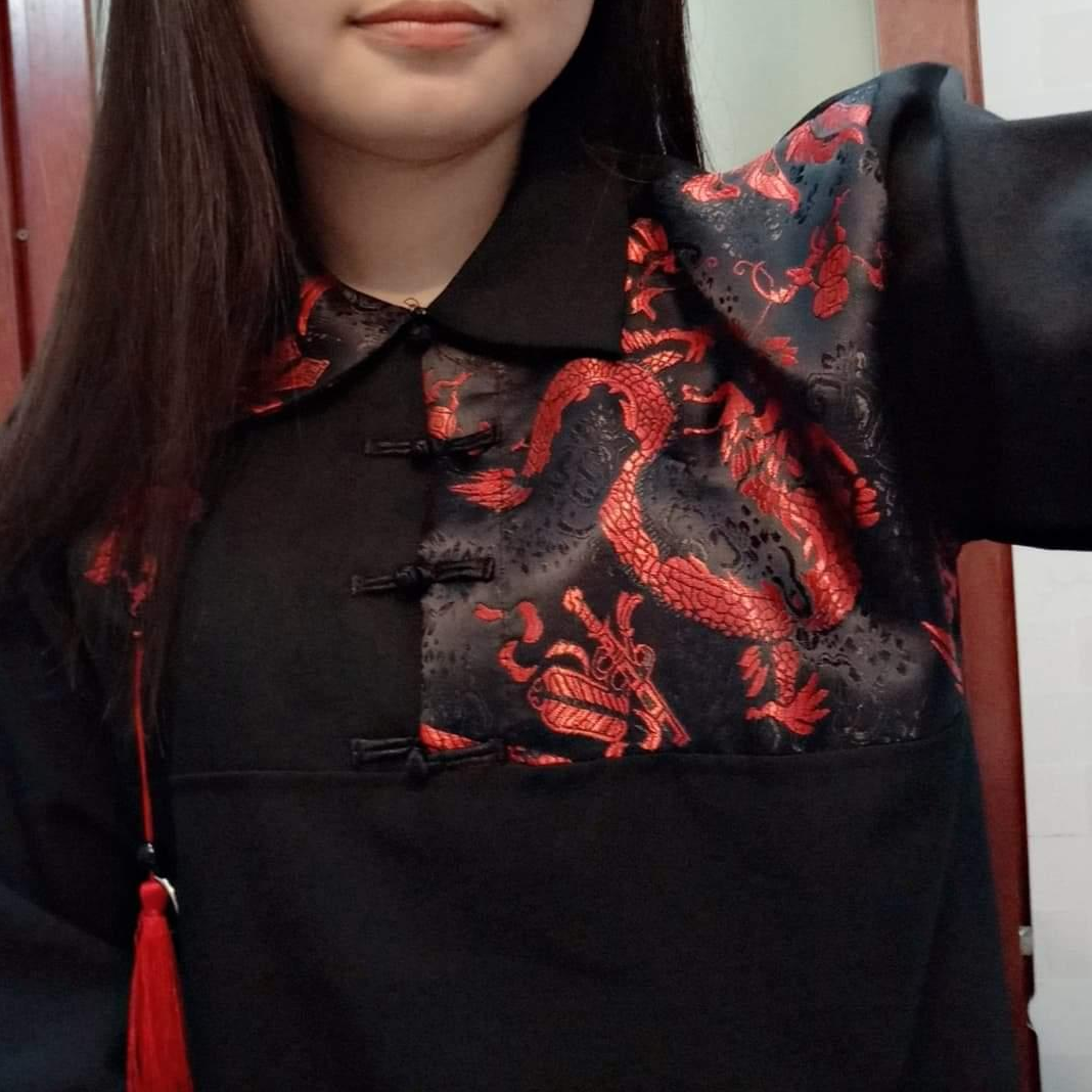 Áo Shanghai mix Gấm Rồng