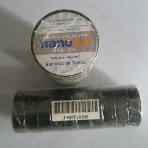 Combo 10 cuộn băng keo điện nanoco 20y - đài loan