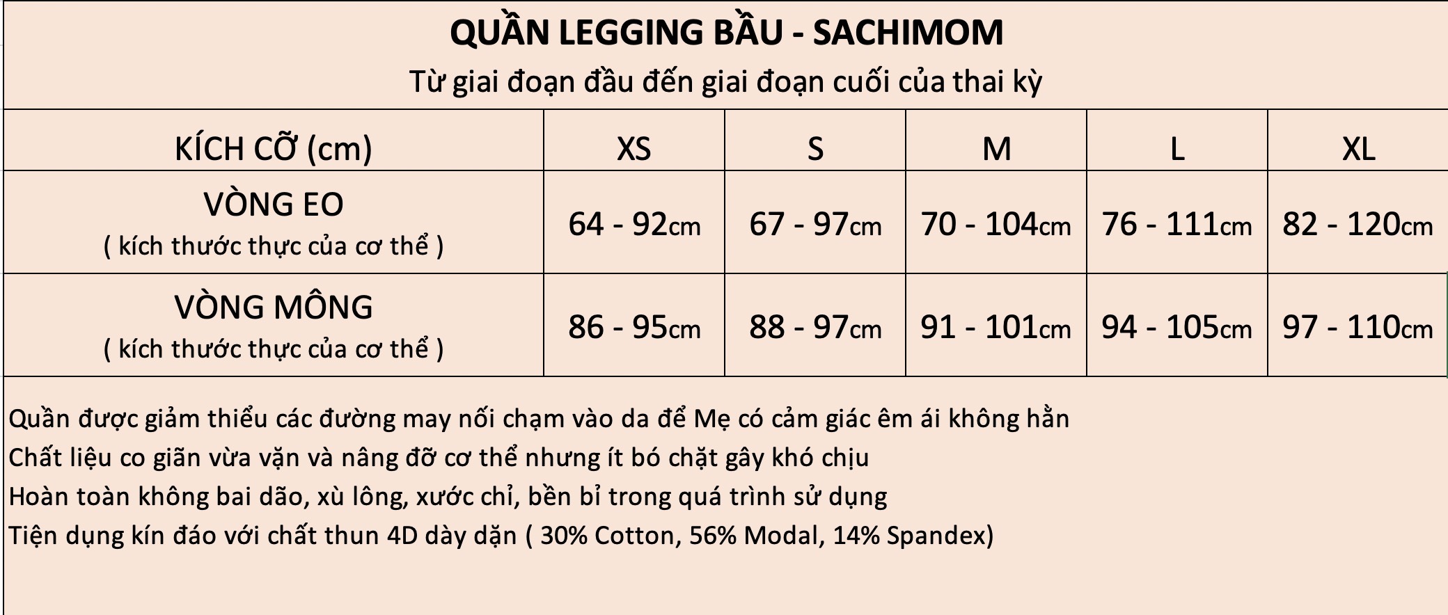 Quần Bầu SACHIMOM - Quần Legging Bầu Cạp Cao Co Giãn