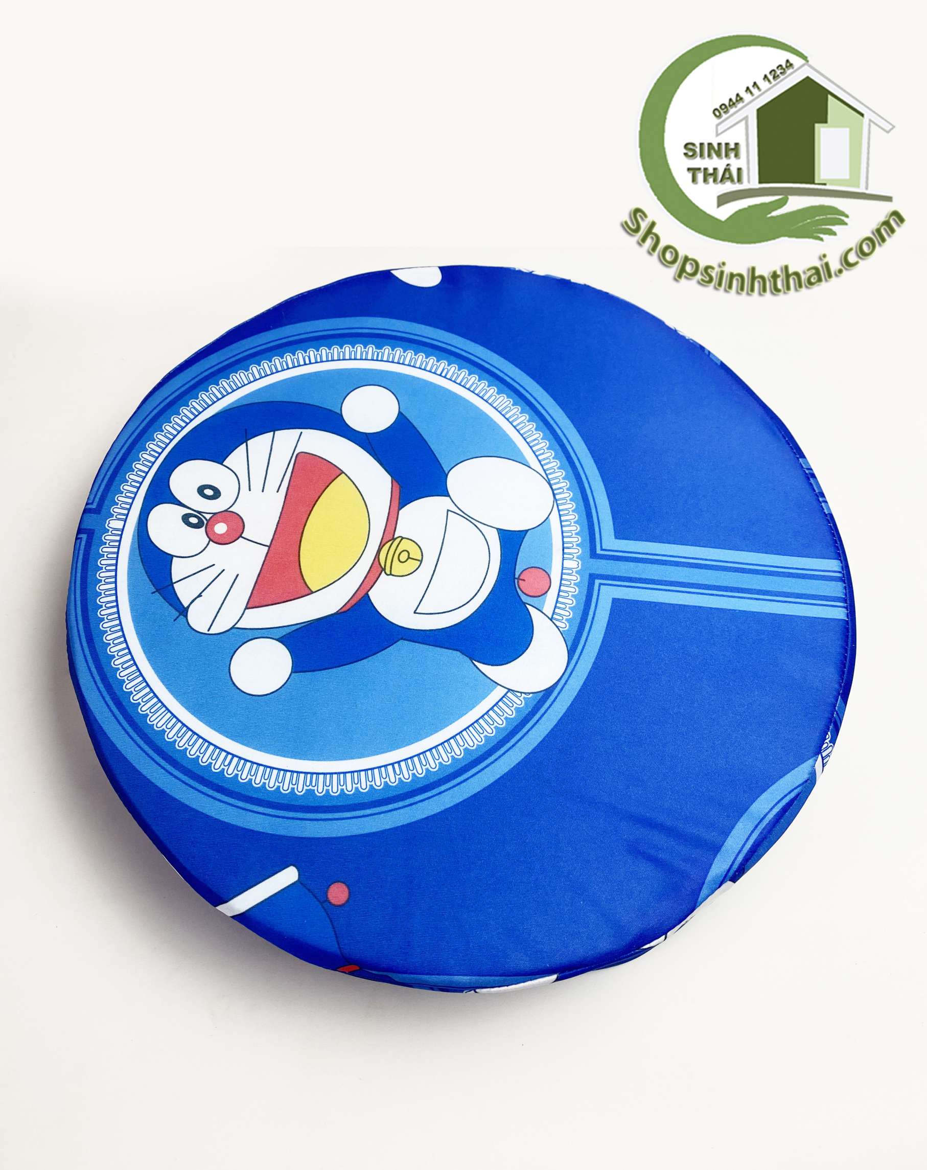 [HCM]Đệm ngồi tròn - nệm ngồi bệt hình doremon màu xanh dương 40cm