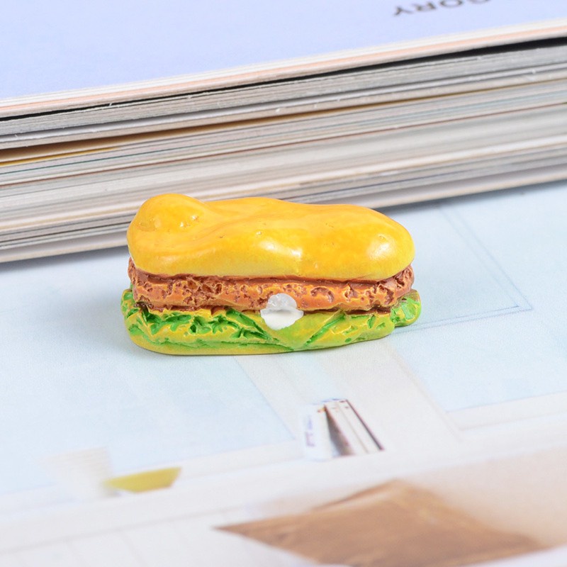 Charm slime/ dụng cụ charm trang trí mô hình 3d hình bánh mì & hamburger