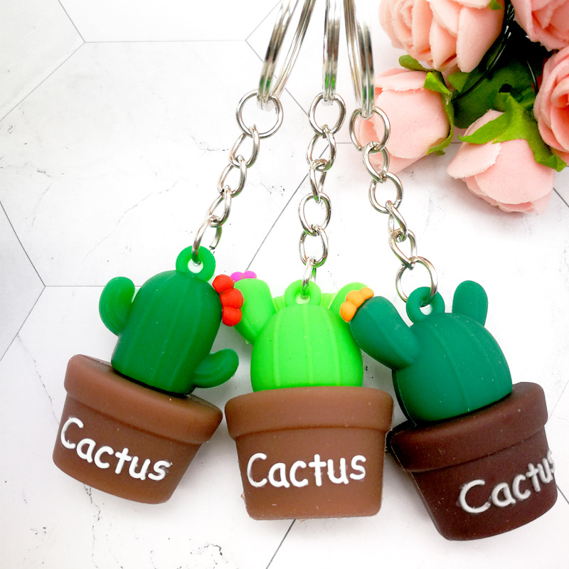 Móc khóa hình xương rồng dễ thương