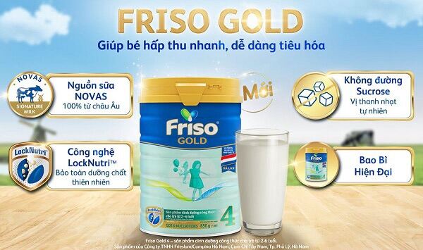 [Hoàn tiền 12%] Sữa Bột Friso Gold 4 850g
