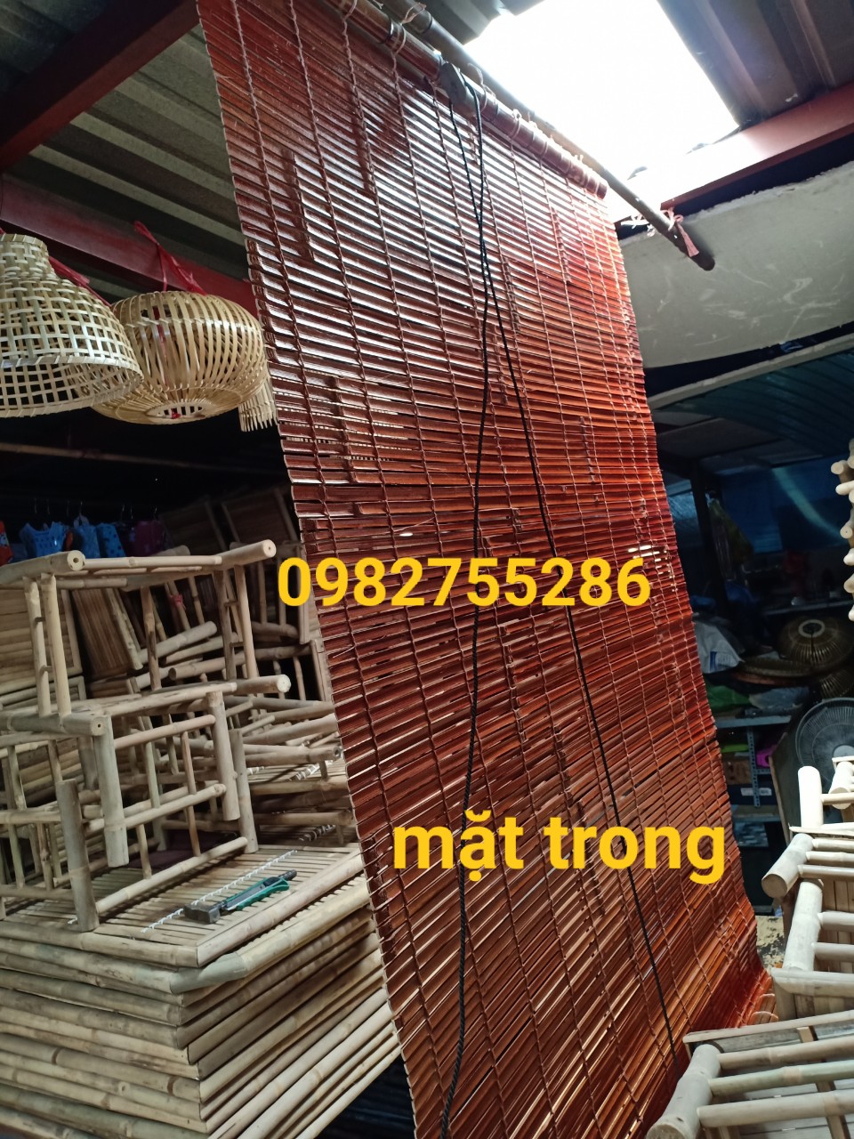 mành tre trúc, rèm sáo che nắng 1,5m * 3m