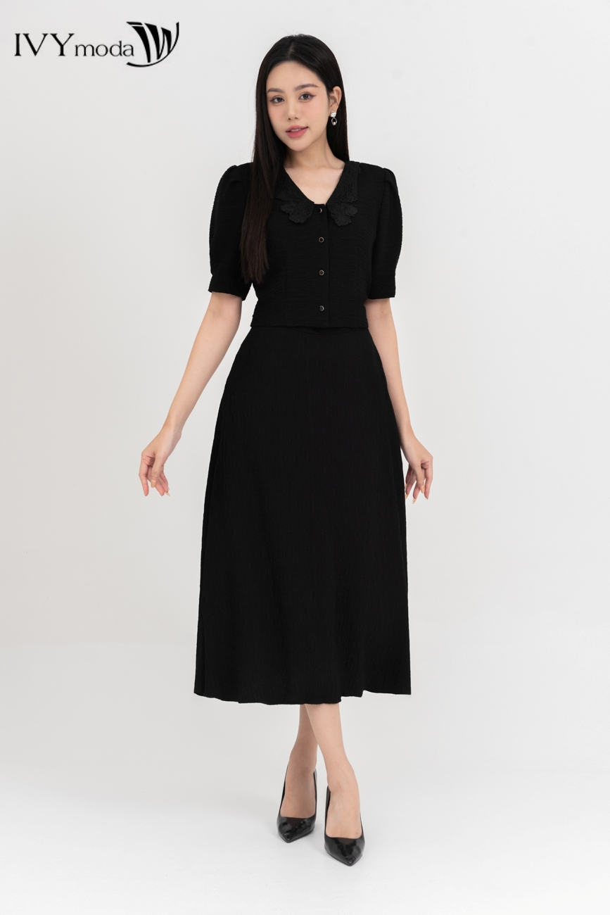 Áo kiểu Black Tencel IVY moda MS 16M8691