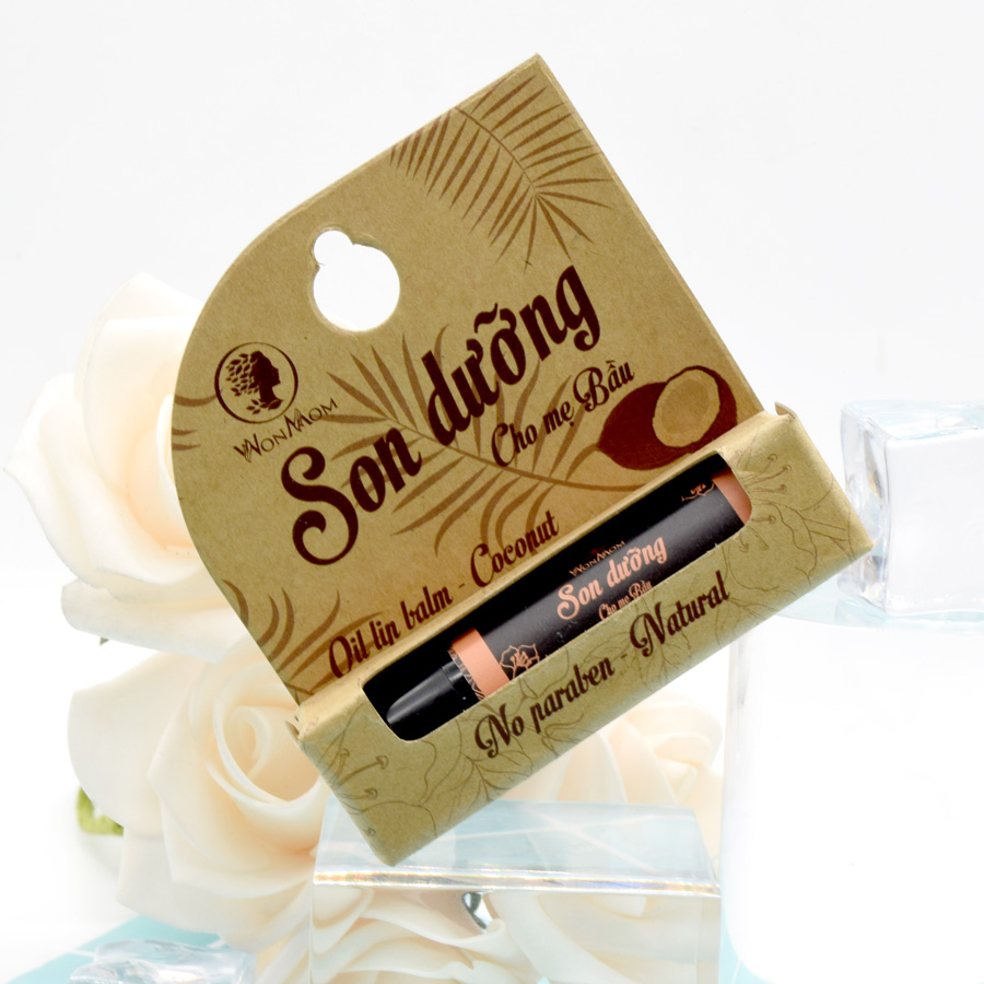 Son dưỡng môi WonMom 5g màu cam