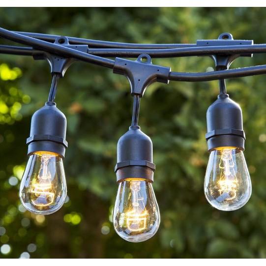 [HCM]Bộ dây treo kín nước dài 10m 15 đuôi đèn e27