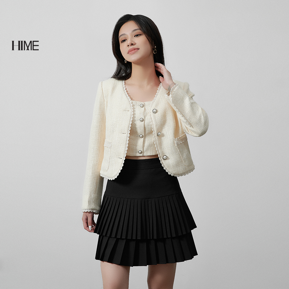 Set áo dạ tweed 2 chi tiết HIME H143