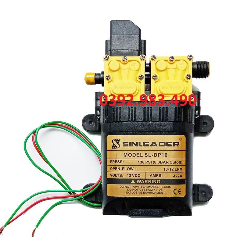 Máy bơm xịt rửa xe mini 12v bơm đôi áp lực cao