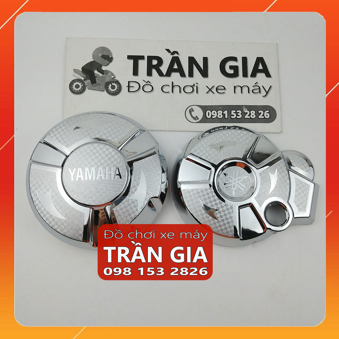 Bộ ốp bảo vệ lốc máy xe Exciter 150 che lốc nồi xe Ex150 Ex 150 xi inox carbon - phụ kiện trang trí