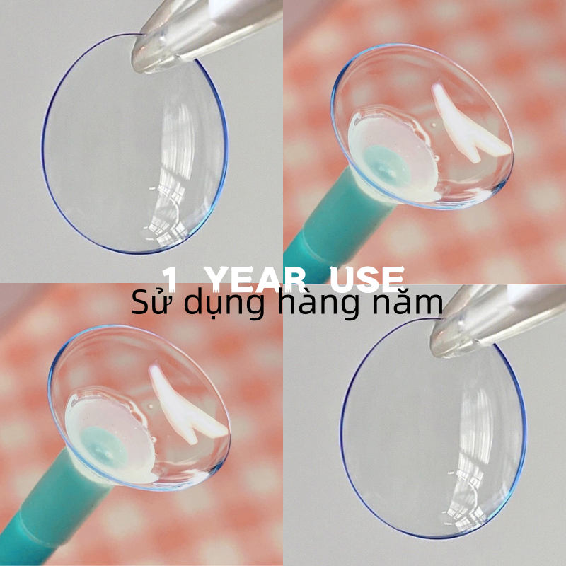 Mrs.H Lens cận trong suốt cho mắt nhạy cảm có độ cận từ 0 đến -20 độ Lens cận trong suốt Kính áp tròng trong suốt cận Lens cận không màu Sử dụng hàng năm