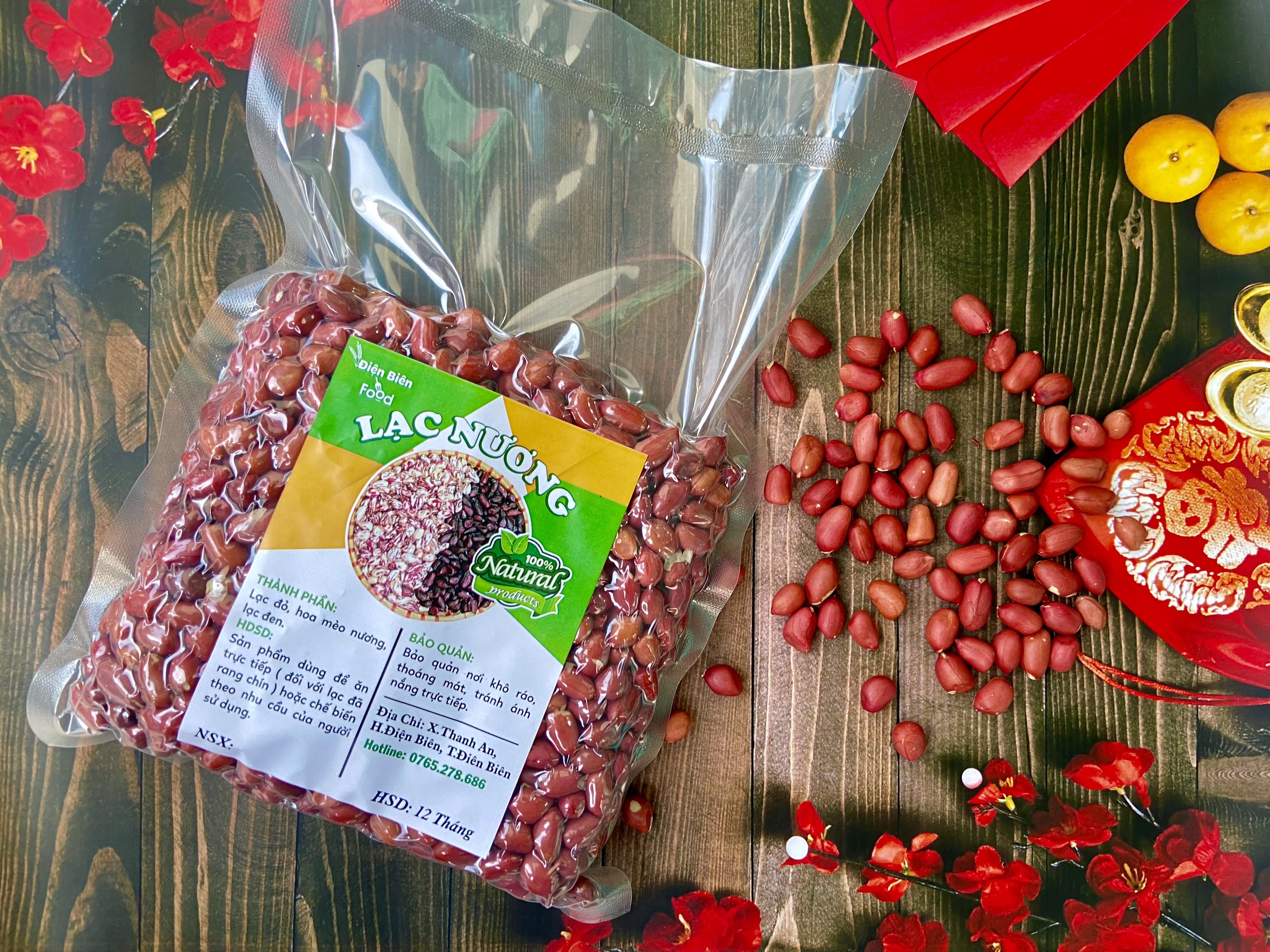 lạc đỏ bóc tay điện biên
