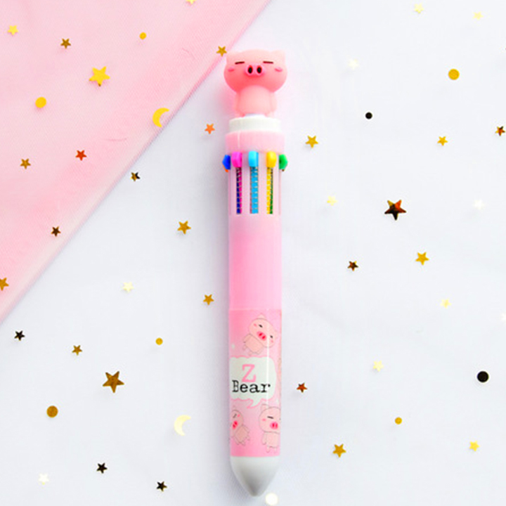 Bút bi 10 ngòi 10 màu kẹo ngọt xinh xắn đủ họa tiết cho bé yêu thỏa sức sáng tạo BBShine – H022