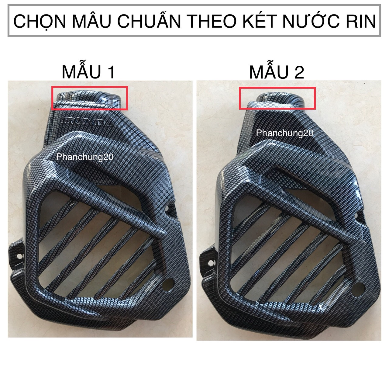 ỐP KÉT NƯỚC ( QUẠT GIÓ ) DÙNG CHO ĐỜI XE AB 2013 2014 2015 CACBON