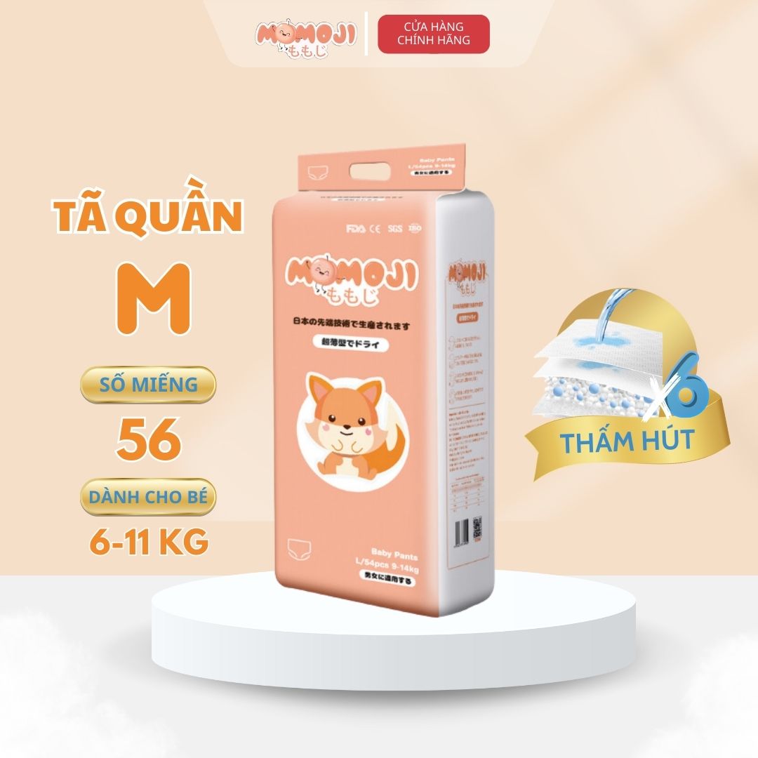 Tã Bỉm Quần Momoji Siêu thấm hút M56