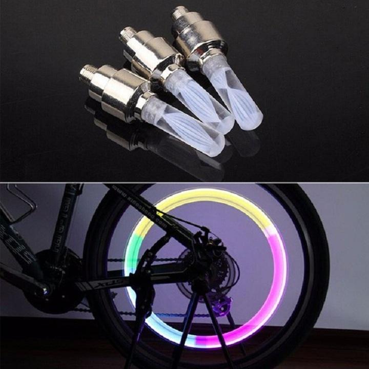 Đèn led gắn xe xe giá rẻ, van vòi đèn 7 màu, cảm biến ánh sáng