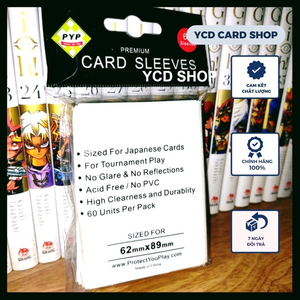 Bộ 60 Sleeve bọc bài Yugioh  chuẩn small size cao cấp