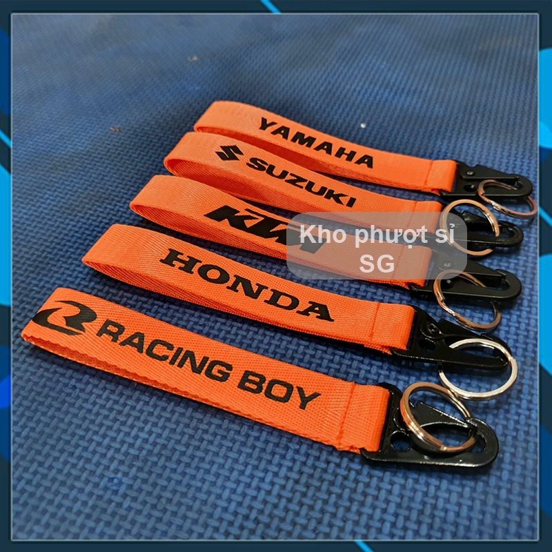 Móc khoá xe máy loại tốt nhập khẩu - Móc khoá kim loại cao cấp (Dây cam)