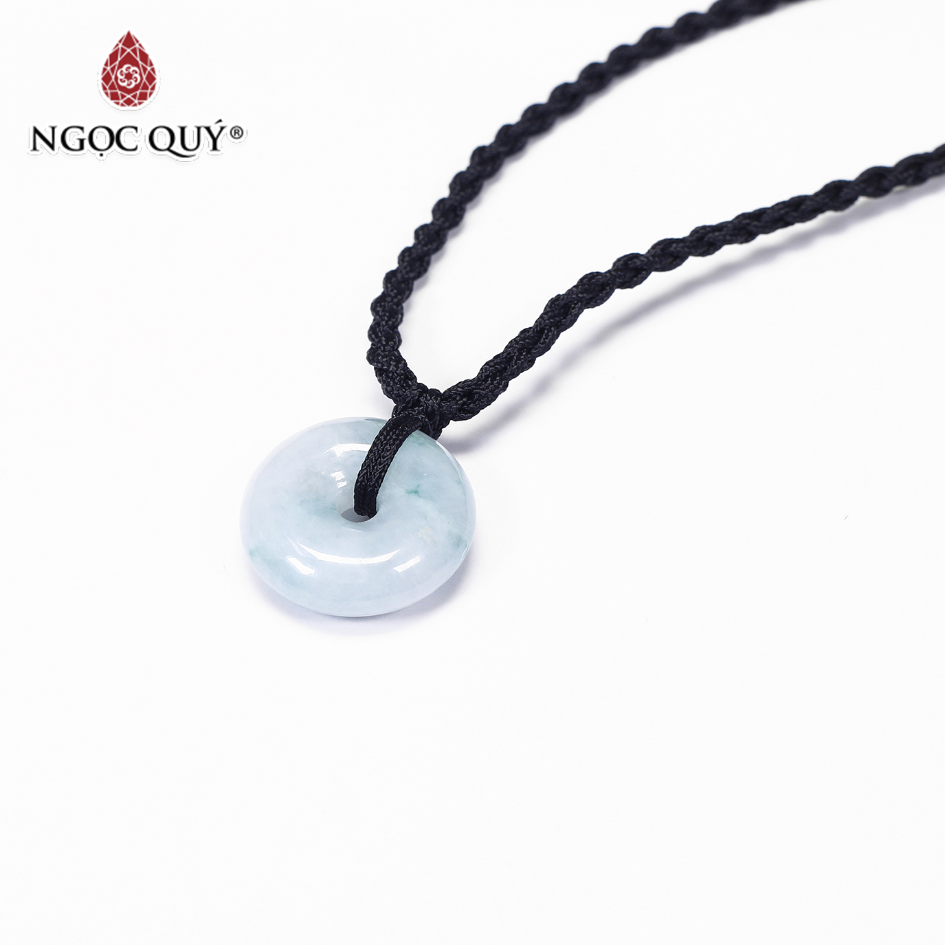 Mặt dây chuyền đồng điếu đá cẩm thạch đường kính 16mm mệnh hỏa mộc - Ngọc Quý Gemstones