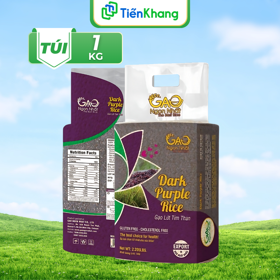 Gạo lứt tím than export - Túi (1kg)