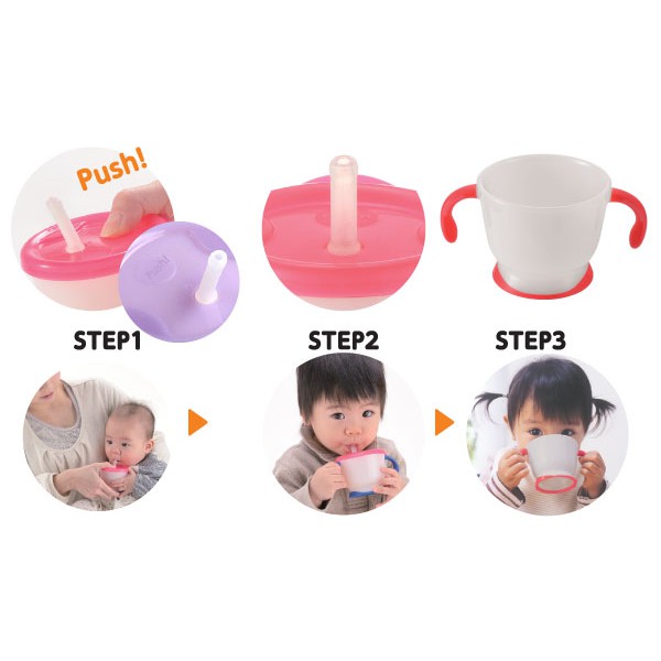 Cốc tập uống 3 giai đoạn Richell