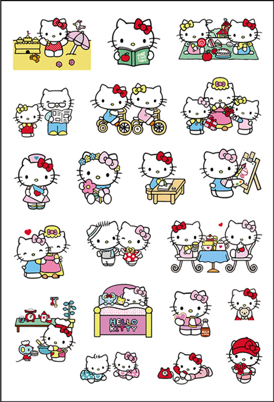 Tấm sticker Hello Kitty dễ thương cute TooYoo BK00337