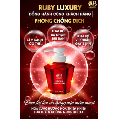 Sữa tắm trắng da ruby luxury - cao cấp
