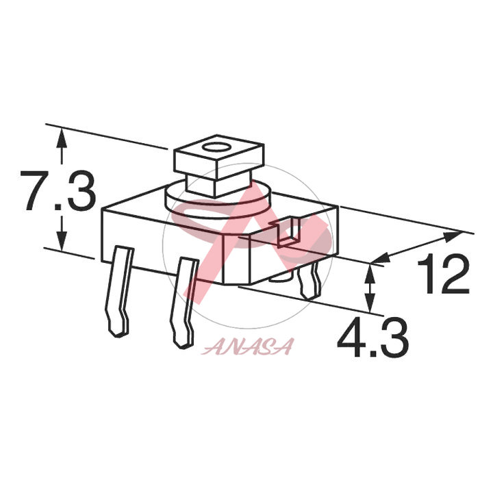 Nút Nhấn 4 Chân 12x12x7.3mm