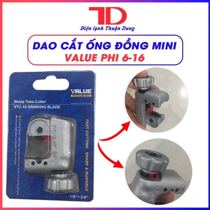 DAO CẮT ỐNG ĐỒNG MINI VALUE PHI 6 - 16 - Điện Lạnh Thuận Dung