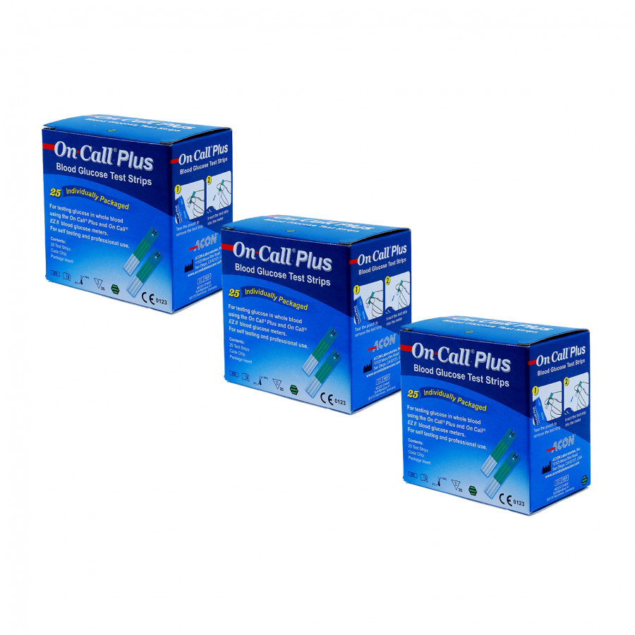 Que Thử Đường Huyết Oncall Plus Hộp 25 Que