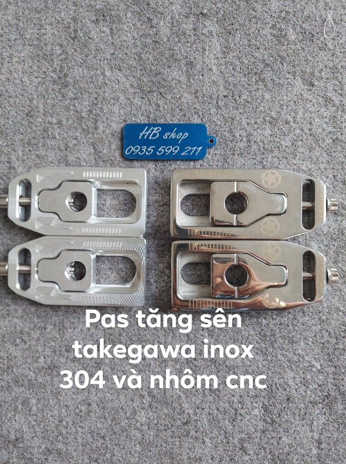 Pas tăng sên wave dream inox 304 và nhôm cnc