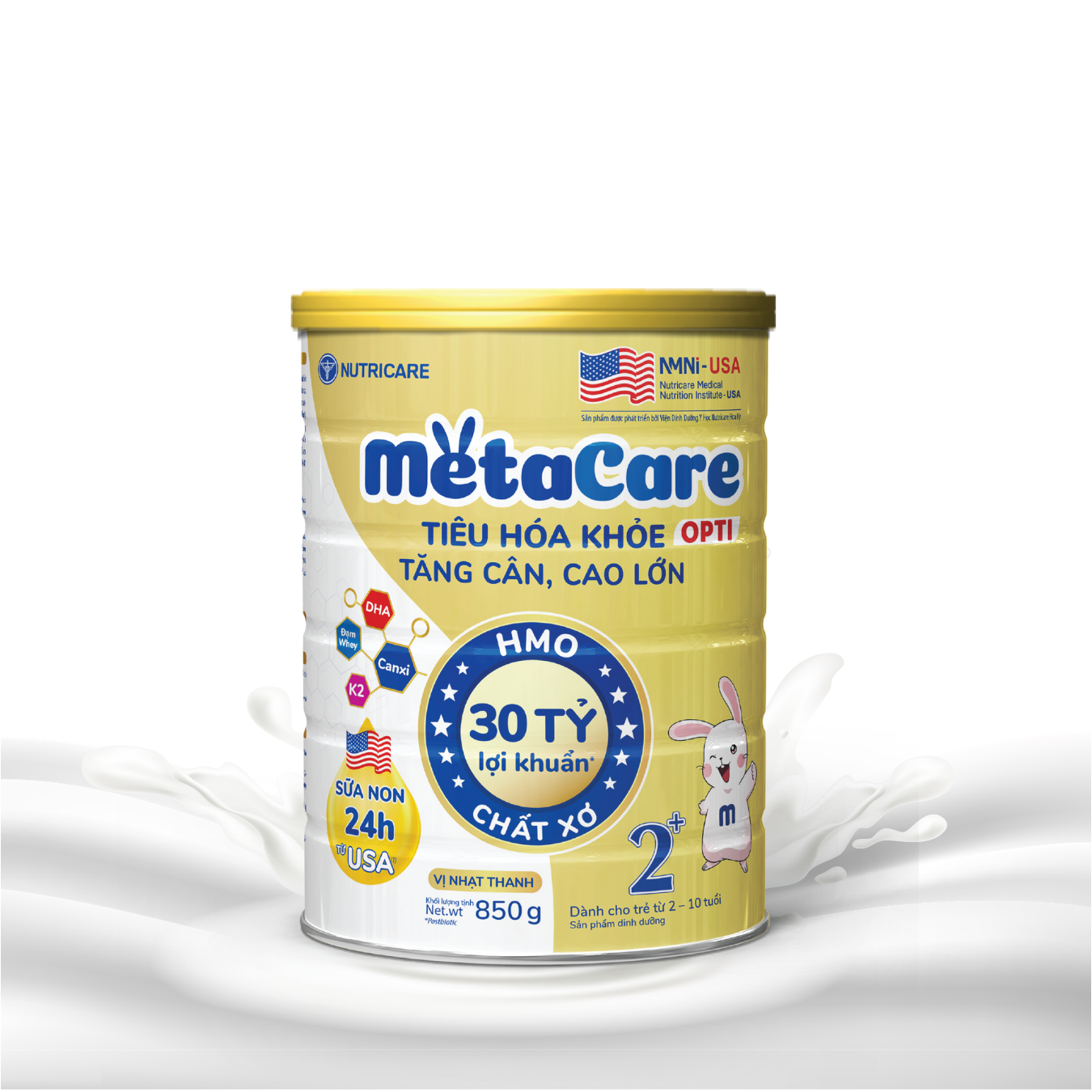Sữa MetaCare Opti 2+ 850G Nutricare