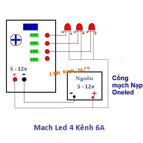 MẠCH ĐIỀU KHIỂN LED VẪY 4 KÊNH 6A