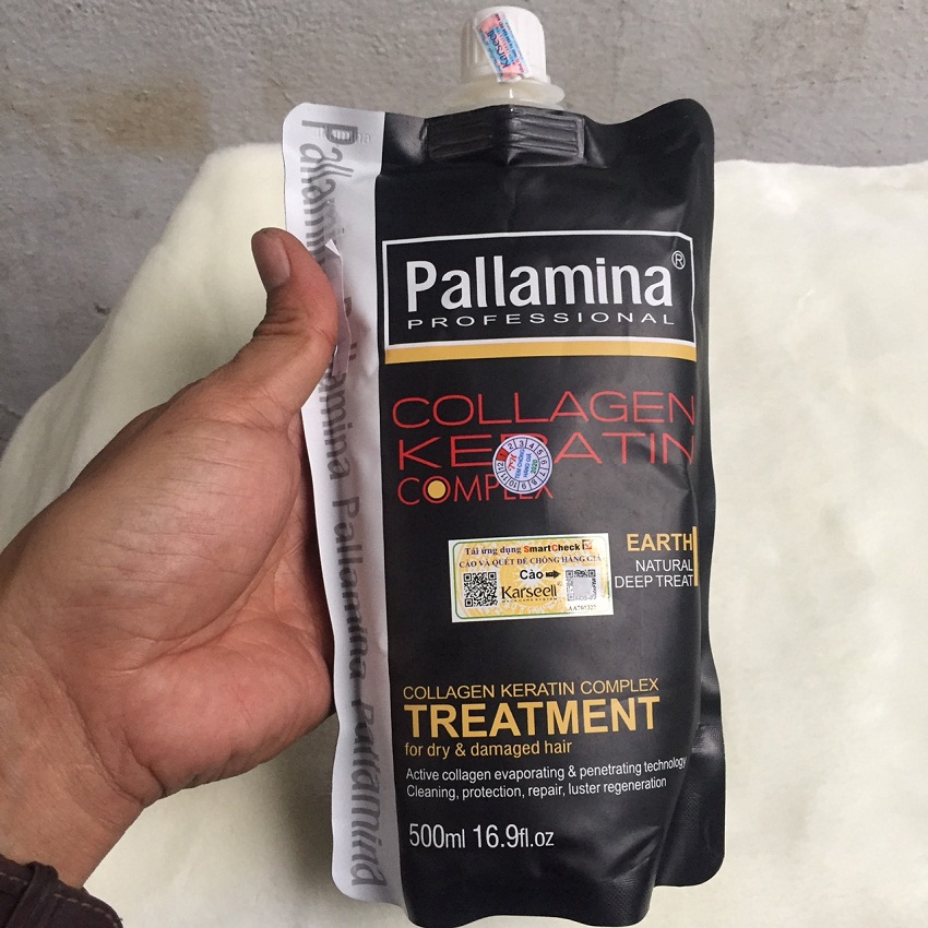 [HCM]Kem hấp tóc Pallamina Collagen Keratin Complex Treatment siêu mượt 500ml